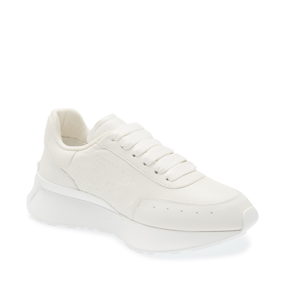 McQueen Sprint Runner Seal Quilted Sneaker Size 39.5